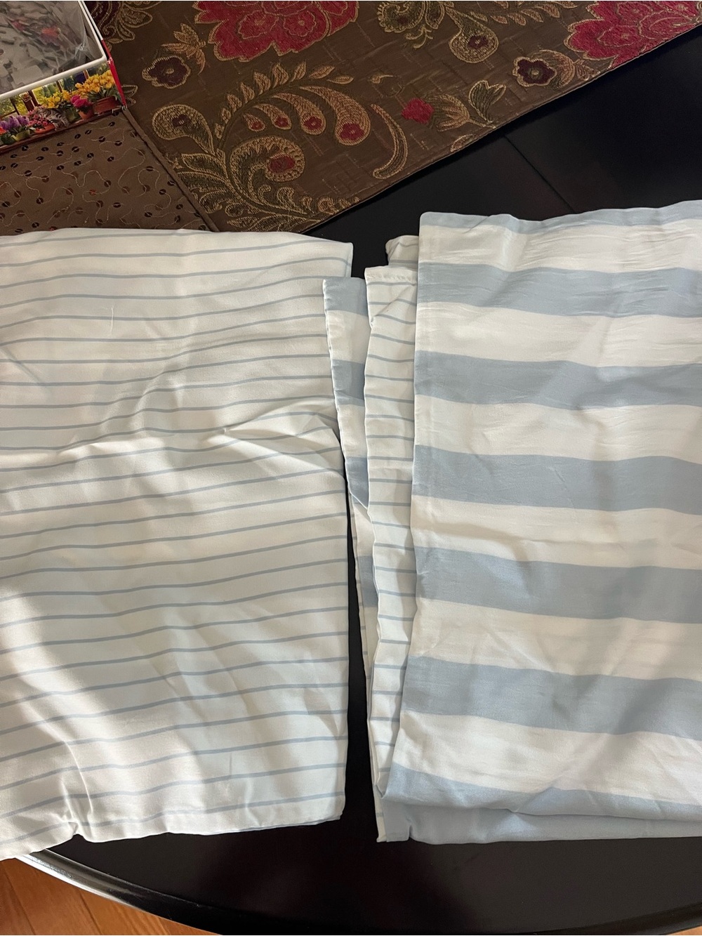 NWT Classic Blue & White Striped QUEEN Duvet Cover Set - Picture 6 of 9